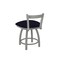 Holland Bar Stool Co 18" Low Back Swivel Vanity Stool, Nickel Finish, Canter Twilight Seat 82118AN002 - alternate 2